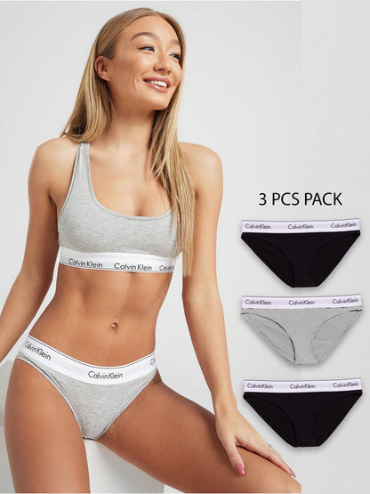 C K Classic Underwear - Women Pack Of 3 Briefs